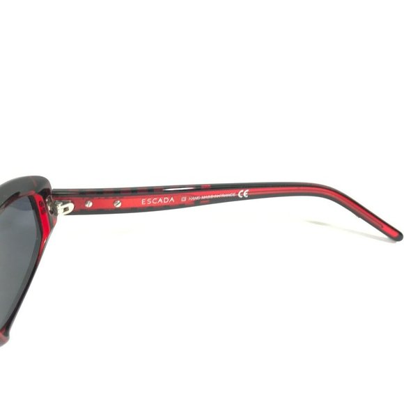 Escada Sunglasses E1270 NRY Black Red Rectangular Frames with Blue Lenses main image 4